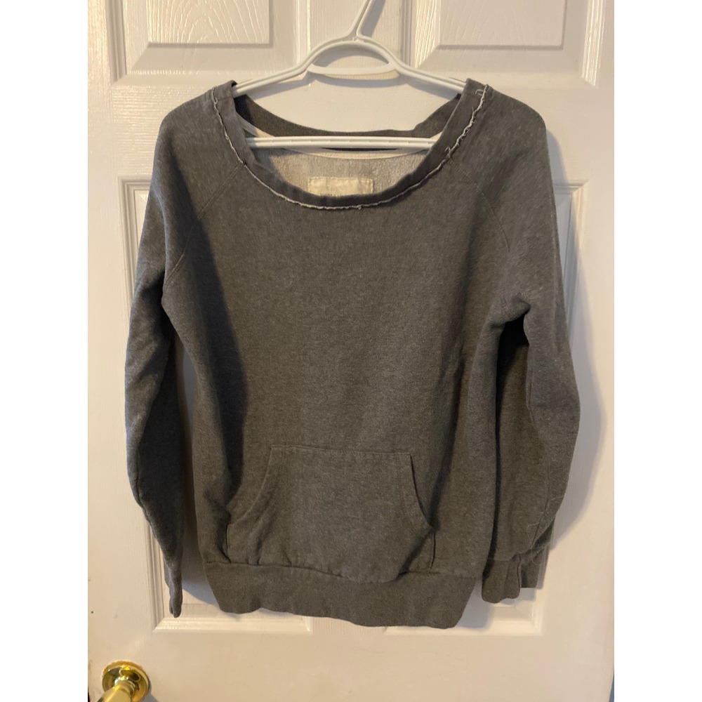 Jones & Mitchell Forever Fabulous Gray Scoop Neck Raglan Sweatshirt Large
